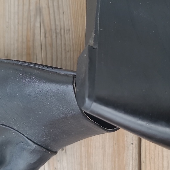 Black wedge open-toe Madeline Martha shoe - size 9 - Picture 7 of 8